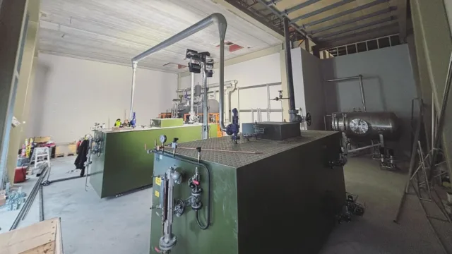 Ångcentral under uppbyggnad
 
Vi är i full gång med installation och rördragning inför driftsättningen av två elångpannor PP1500 (1,6 MW, 13 bar, 3x400 V) hos ett svenskt industriföretag som bygger en helt ny fabrik. 
 (Foto: AS) 
  #pannpartner #steamboiler #ångpanna #elångpanna #ånga #steam #industri #panncentral
